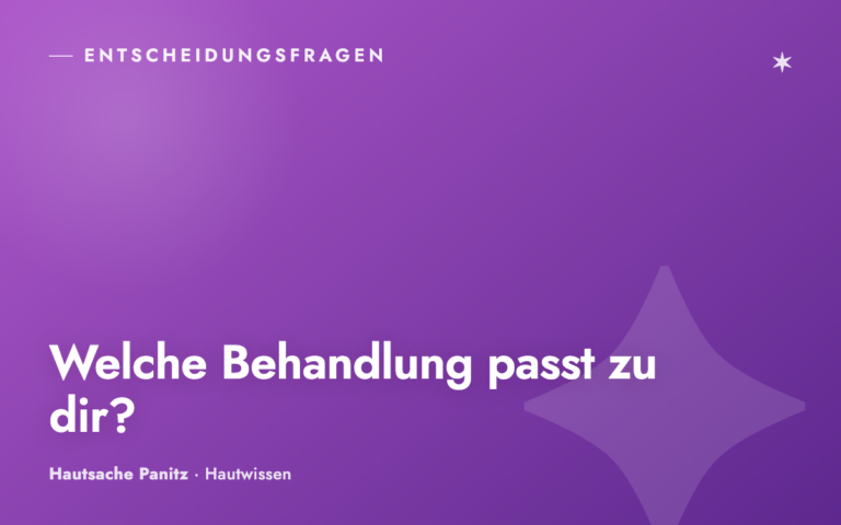 Welche Gesichtsbehandlung passt zu welchem Hautbedürfnis?