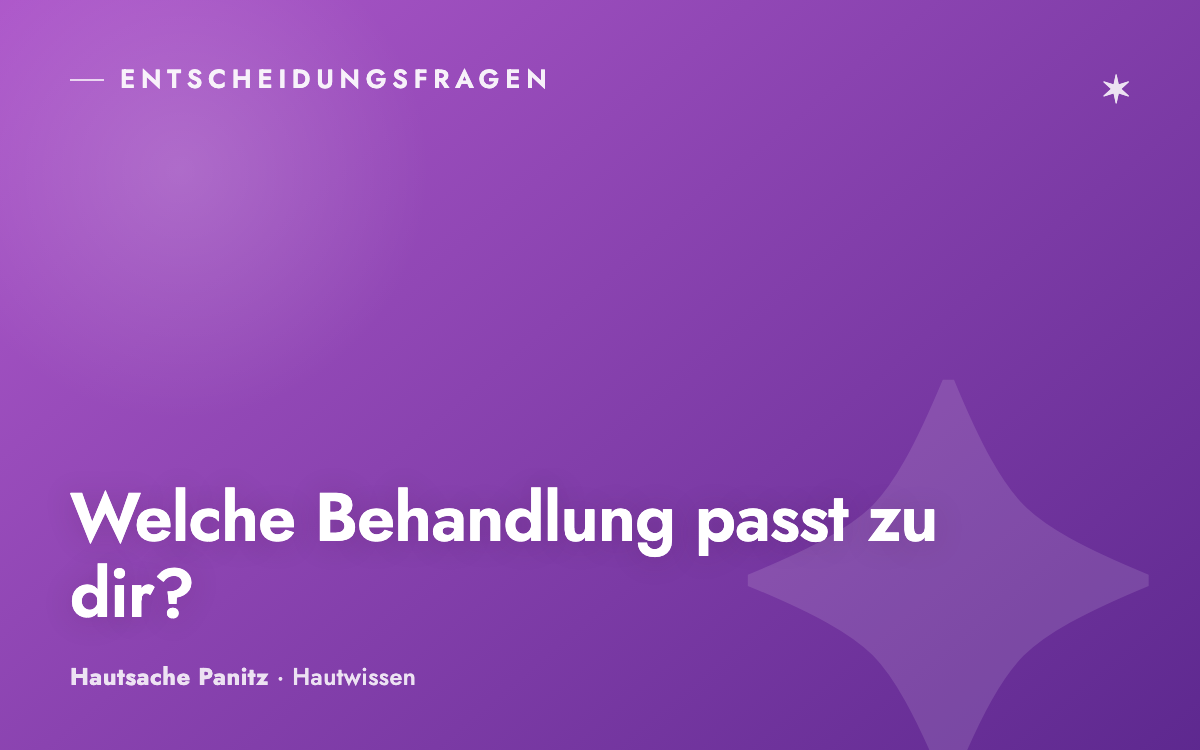 Welche Gesichtsbehandlung passt zu welchem Hautbedürfnis?